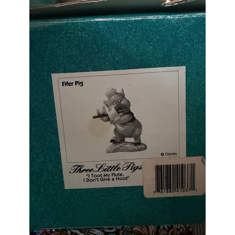 WDCC Three‎ Little Pigs Practical Fifer Fiddler Disney Set COA Lot of 2 READ - Picture 10 of 16